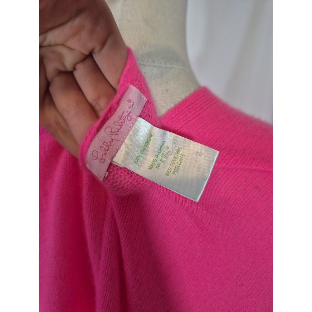 Lilly Pulitzer Terri Pink Cashmere Wrap One Size - Picture 11 of 11